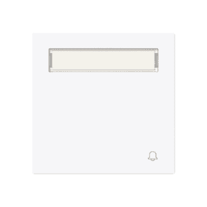 Wippe mit Aufdruck und Beschriftungsfeld Symbol "Klingel" für Schalter/Taster, Einzeltaster studioweiß - Busch-art linear® 1764 N/KI-44G Busch Jaeger 2CKA001731A4025
