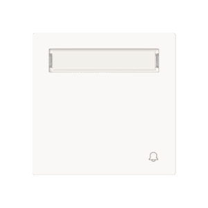 Wippe mit Aufdruck und Beschriftungsfeld Symbol "Klingel" für Schalter/Taster, Einzeltaster studioweiß matt - Busch-art linear® 1764 N/KI-44M Busch Jaeger 2CKA001731A4026