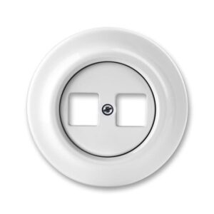 Anschlussdose Modular-Jack-Einsatz 2-fach studioweiß - Decento® 1800 J-64 Busch Jaeger 2CKA001753A9995