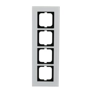 Abdeckrahmen 4-fach weißglas - carat® 1724-811 Busch Jaeger 2CKA001754A4445