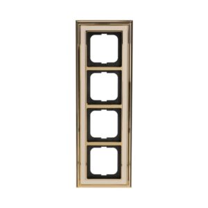 Abdeckrahmen 4-fach Messing poliert elfenbeinweiß - Busch-dynasty® 1724-838 Busch Jaeger 2CKA001754A4636
