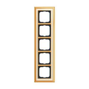 Abdeckrahmen 5-fach Messing poliert elfenbeinweiß - Busch-dynasty® 1725-838 Busch Jaeger 2CKA001754A4637