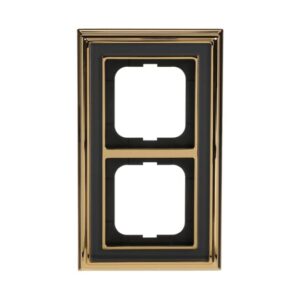 Abdeckrahmen 2-fach Messing poliert anthrazit - Busch-dynasty® 1722-835 Busch Jaeger 2CKA001754A4639