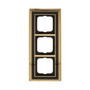 Abdeckrahmen 3-fach Messing poliert anthrazit - Busch-dynasty® 1723-835 Busch Jaeger 2CKA001754A4640
