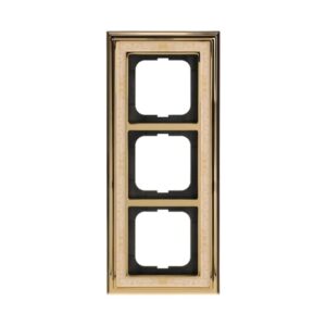 Abdeckrahmen 3-fach Messing poliert Dekor elfenbeinweiß - Busch-dynasty® 1723-836 Busch Jaeger 2CKA001754A4645