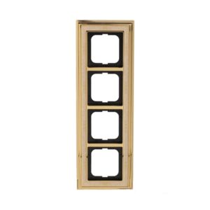Abdeckrahmen 4-fach Messing poliert Dekor elfenbeinweiß - Busch-dynasty® 1724-836 Busch Jaeger 2CKA001754A4646