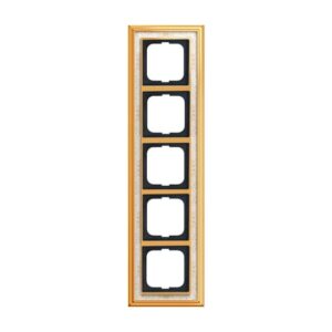Abdeckrahmen 5-fach Messing poliert Dekor elfenbeinweiß - Busch-dynasty® 1725-836 Busch Jaeger 2CKA001754A4647