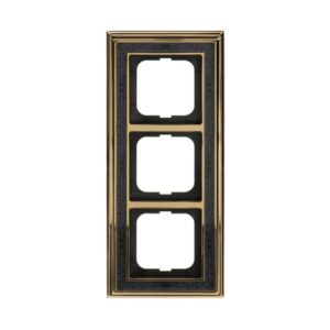 Abdeckrahmen 3-fach Messing poliert Dekor anthrazit - Busch-dynasty® 1723-833 Busch Jaeger 2CKA001754A4650