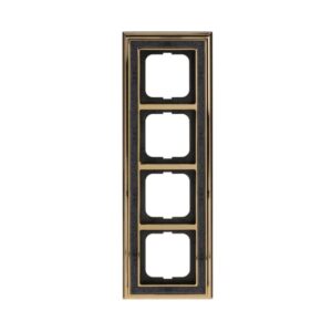 Abdeckrahmen 4-fach Messing poliert Dekor anthrazit - Busch-dynasty® 1724-833 Busch Jaeger 2CKA001754A4651