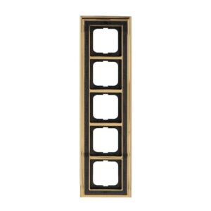 Abdeckrahmen 5-fach Messing poliert Dekor anthrazit - Busch-dynasty® 1725-833 Busch Jaeger 2CKA001754A4652