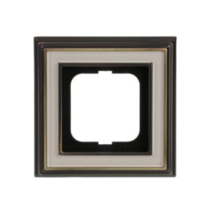 Abdeckrahmen 1-fach Messing antik elfenbeinweiß - Busch-dynasty® 1721-848 Busch Jaeger 2CKA001754A4653