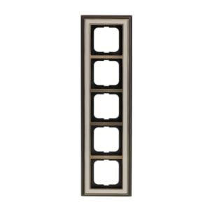 Abdeckrahmen 5-fach Messing antik elfenbeinweiß - Busch-dynasty® 1725-848 Busch Jaeger 2CKA001754A4657