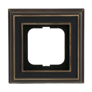 Abdeckrahmen 1-fach Messing antik anthrazit - Busch-dynasty® 1721-845 Busch Jaeger 2CKA001754A4658