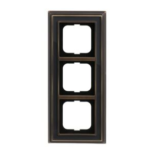 Abdeckrahmen 3-fach Messing antik anthrazit - Busch-dynasty® 1723-845 Busch Jaeger 2CKA001754A4660