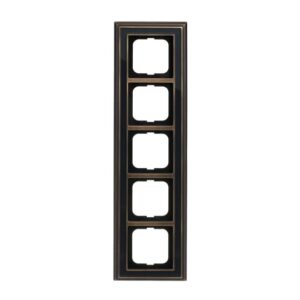 Abdeckrahmen 5-fach Messing antik anthrazit - Busch-dynasty® 1725-845 Busch Jaeger 2CKA001754A4662