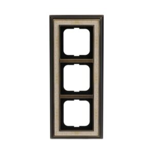 Abdeckrahmen 3-fach Messing antik Dekor elfenbeinweiß - Busch-dynasty® 1723-846 Busch Jaeger 2CKA001754A4665
