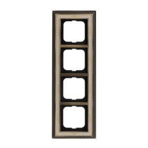 Abdeckrahmen 4-fach Messing antik Dekor elfenbeinweiß - Busch-dynasty® 1724-846 Busch Jaeger 2CKA001754A4666