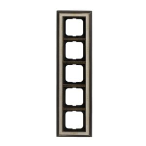 Abdeckrahmen 5-fach Messing antik Dekor elfenbeinweiß - Busch-dynasty® 1725-846 Busch Jaeger 2CKA001754A4667