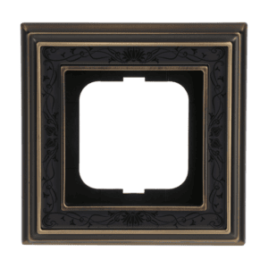 Abdeckrahmen 1-fach Messing antik Dekor anthrazit - Busch-dynasty® 1721-843 Busch Jaeger 2CKA001754A4668