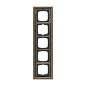 Abdeckrahmen 5-fach Messing antik Dekor anthrazit - Busch-dynasty® 1725-843 Busch Jaeger 2CKA001754A4672