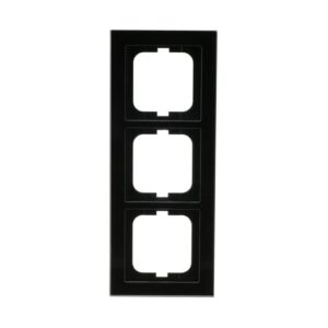 Abdeckrahmen 3-fach Glas schwarz - Busch-axcent® pur 1723-245 Busch Jaeger 2CKA001754A4802