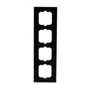 Abdeckrahmen 4-fach Glas schwarz - Busch-axcent® pur 1724-245 Busch Jaeger 2CKA001754A4803
