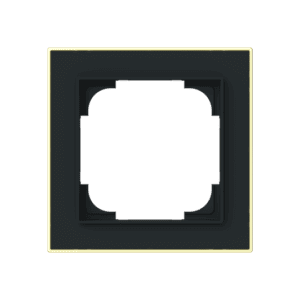 Abdeckrahmen mit Dekorring 1-fach schwarz matt/gold - Busch-art linear® 1721-453M Busch Jaeger 2CKA001754A4903