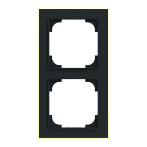 Abdeckrahmen mit Dekorring 2-fach schwarz matt/gold - Busch-art linear® 1722-453M Busch Jaeger 2CKA001754A4909