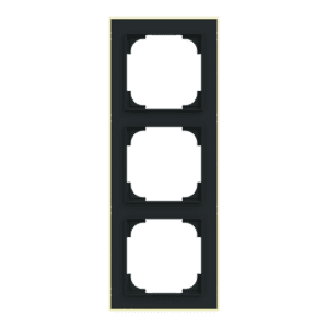Abdeckrahmen mit Dekorring 3-fach schwarz matt/gold - Busch-art linear® 1723-453M Busch Jaeger 2CKA001754A4915