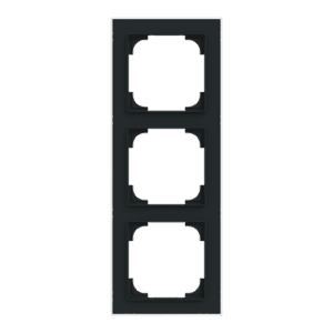 Abdeckrahmen mit Dekorring 3-fach schwarz matt/chrom - Busch-art linear® 1723-456M Busch Jaeger 2CKA001754A4916