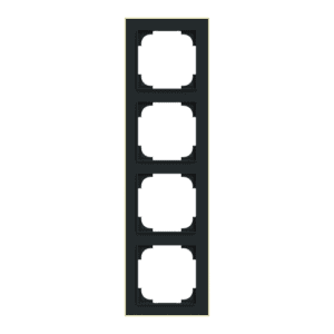 Abdeckrahmen mit Dekorring 4-fach schwarz matt/gold - Busch-art linear® 1724-453M Busch Jaeger 2CKA001754A4921