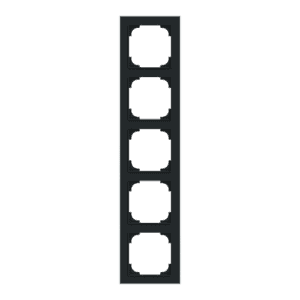 Abdeckrahmen mit Dekorring 5-fach schwarz matt/chrom - Busch-art linear® 1725-456M Busch Jaeger 2CKA001754A4928
