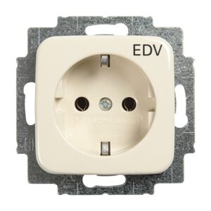 SCHUKO® Steckdosen-Einsatz mit Aufdruck "EDV 20 EUC/DV-212 Busch Jaeger 2CKA002011A2159