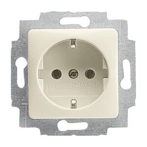 SCHUKO® Steckdosen-Einsatz 50x50 mm weiß - Busch-Duro 2000® SI 20 EUCQ-212 Busch Jaeger 2CKA002011A2720