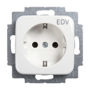 SCHUKO® Steckdosen-Einsatz mit Aufdruck "EDV"  Reflex SI/SI Linear 20 EUC/DV-214 Busch Jaeger 2CKA002011A3074