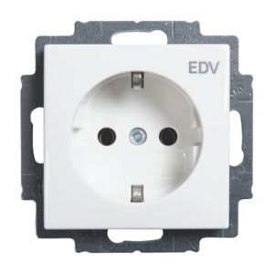 SCHUKO® Steckdosen-Einsatz mit Aufdruck "EDV"  Busch-balance® SI 20 EUC/DV-914 Busch Jaeger 2CKA002011A6235