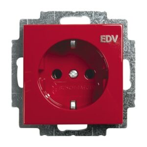 SCHUKO® Steckdosen-Einsatz mit Aufdruck "EDV 20 EUC/DV-917 Busch Jaeger 2CKA002011A6236
