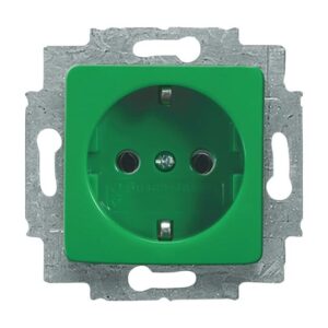 SCHUKO® Steckdosen-Einsatz 50x50 mm grün - Reflex SI 20 EUCQ-13-212-101 Busch Jaeger 2CKA002011A6262