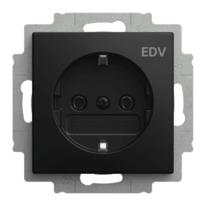 SCHUKO® Steckdosen-Einsatz mit Aufdruck "EDV"  Busch-balance® SI 20 EUC/DV-915 Busch Jaeger 2CKA002011A6340