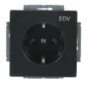 SCHUKO® Steckdosen-Einsatz mit Aufdruck "EDV 20 EUCKS/DV-81 Busch Jaeger 2CKA002013A5266