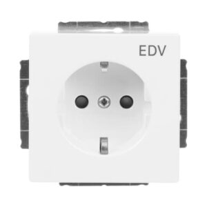 SCHUKO® Steckdosen-Einsatz mit Aufdruck "EDV 20 EUCKS/DV-84 Busch Jaeger 2CKA002013A5268