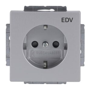 SCHUKO® Steckdosen-Einsatz mit Aufdruck "EDV 20 EUCKS/DV-83 Busch Jaeger 2CKA002013A5273