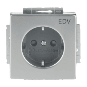 SCHUKO® Steckdosen-Einsatz mit Aufdruck "EDV 20 EUCKS/DV-866 Busch Jaeger 2CKA002013A5277
