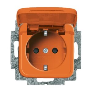 SCHUKO® Steckdosen-Einsatz mit Klappdeckel 20 EUKB-14-212 Busch Jaeger 2CKA002013A5308