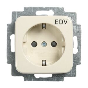 SCHUKO® Steckdosen-Einsatz mit Aufdruck "EDV 20 EUC/DVKS-212 Busch Jaeger 2CKA002013A5313