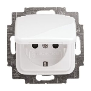 SCHUKO® Steckdosen-Einsatz mit Klappdeckel  Reflex SI/SI Linear 20 EUKB-214 Busch Jaeger 2CKA002013A5314