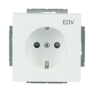 SCHUKO® Steckdosen-Einsatz mit Aufdruck "EDV 20 EUCKS/DV-884 Busch Jaeger 2CKA002013A5327