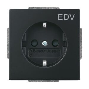 SCHUKO® Steckdosen-Einsatz mit Aufdruck "EDV 20 EUCKS/DV-885 Busch Jaeger 2CKA002013A5332