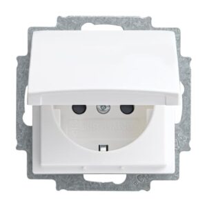 SCHUKO® Steckdosen-Einsatz mit Klappdeckel Safety+ Busch-balance® SI 20 EUKB-914 Busch Jaeger 2CKA002013A5384