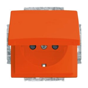SCHUKO® Steckdosen-Einsatz mit Klappdeckel  Busch-balance® SI 20 EUKB-14-914 Busch Jaeger 2CKA002013A5391